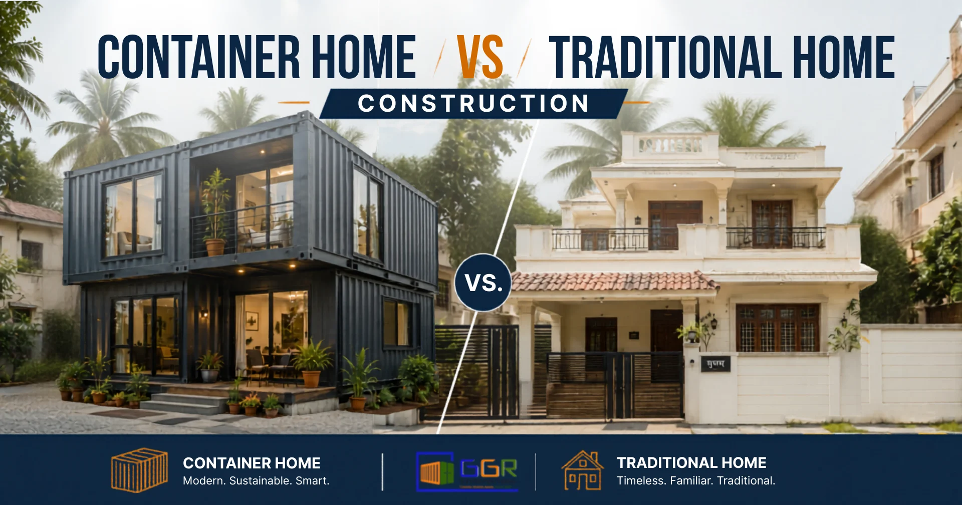 Container home vs Traditional Home Construction 